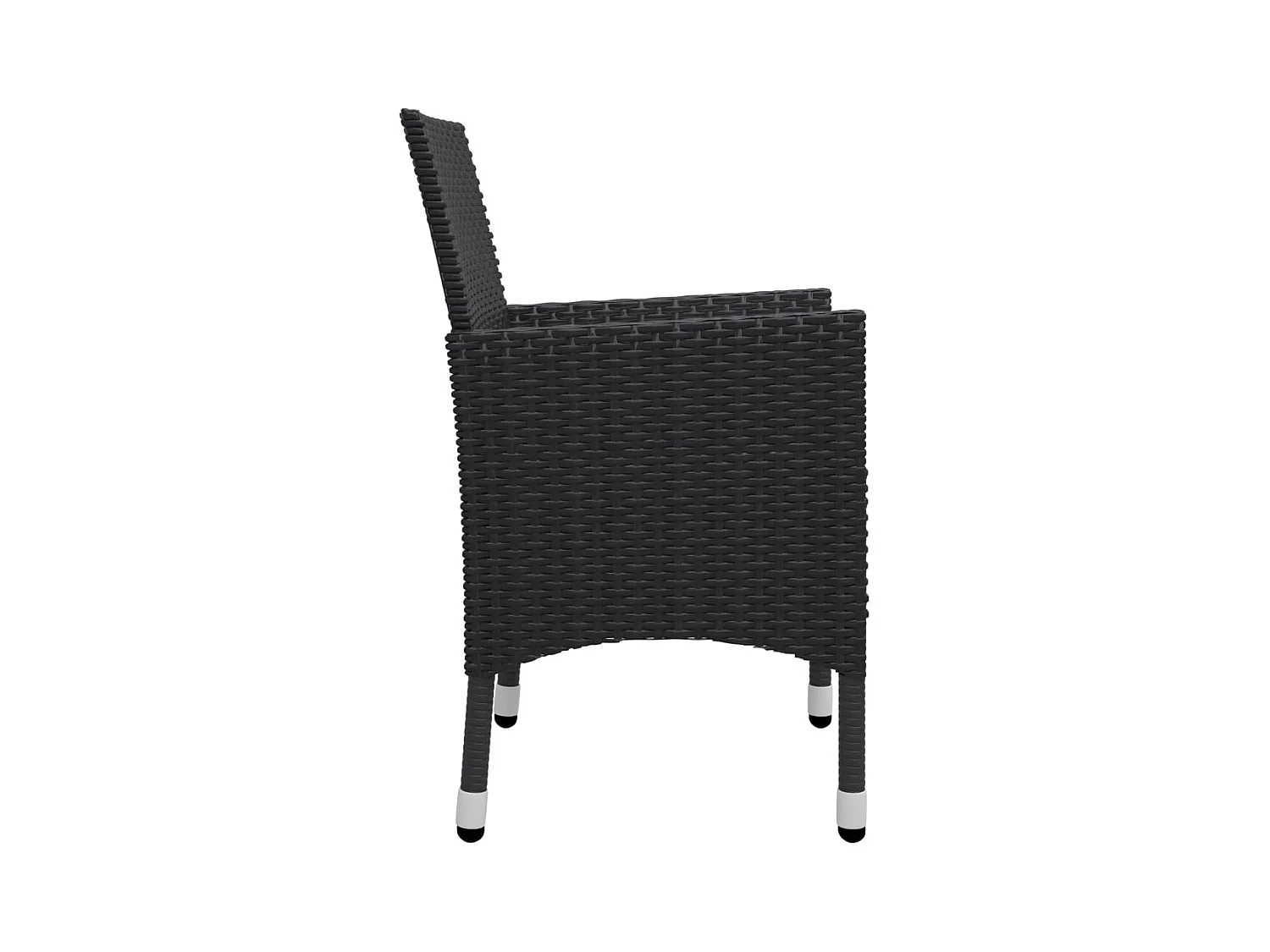 Ensemble à manger de jardin 5 pcs Noir