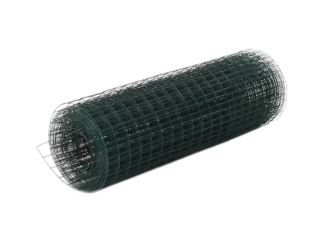 Alambrada de gallinero acero revestimiento PVC verde 10x05 m