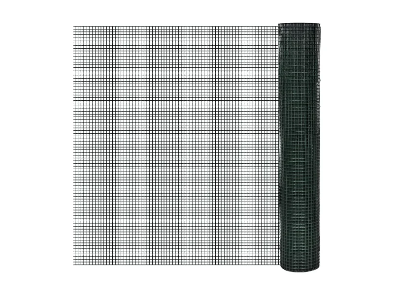 Alambrada gallinero galvanizada recubrimiento PVC verde 10x1 m