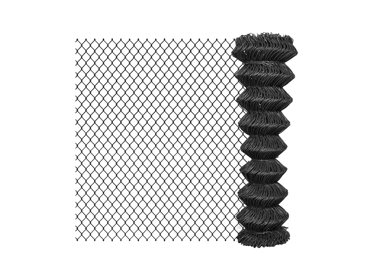 Valla de tela metálica acero gris 25x15 m