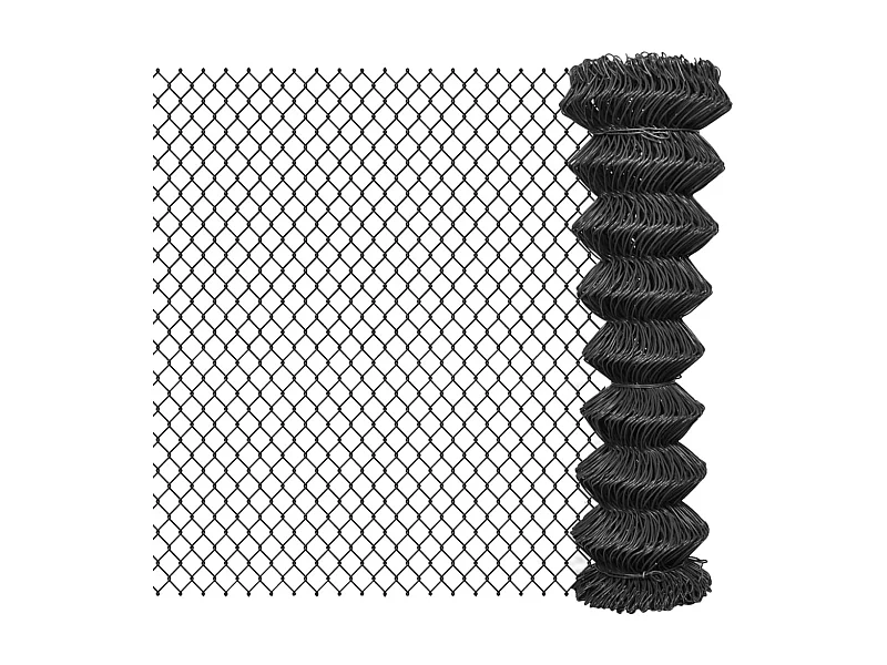 Clôture à mailles Acier 25 x 15 m Gris