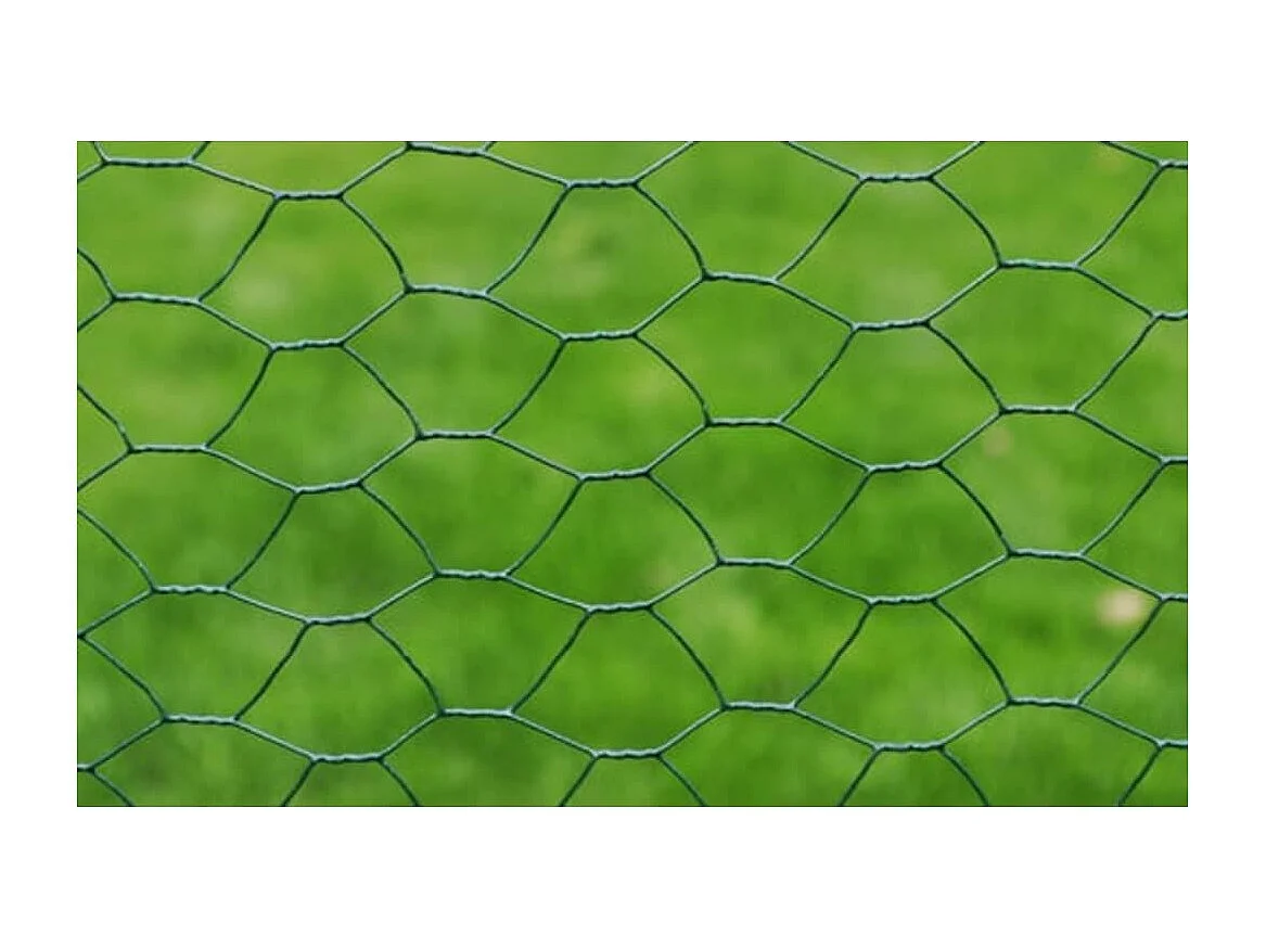 Cerca de Arame Galinheiro Verde 25x0,75m com Revestimento em PVC