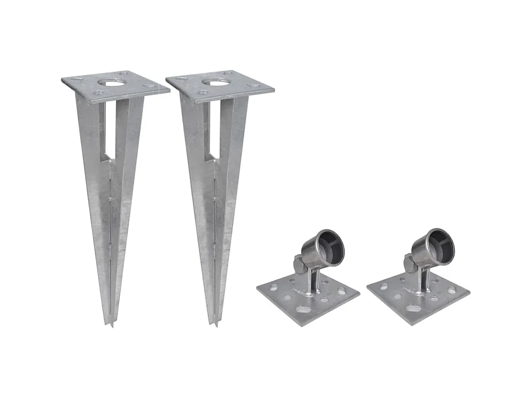 Valla metálica con estacas postes acero galvanizado 15x1 m