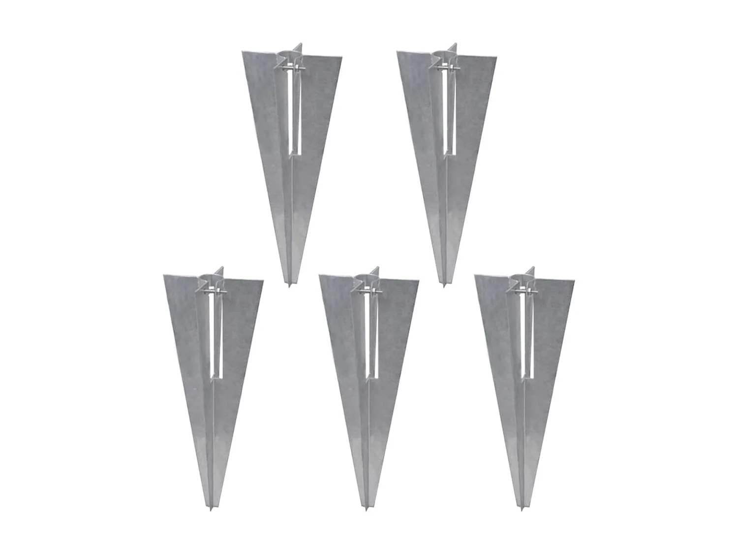 Valla metálica con estacas postes acero galvanizado 15x1 m