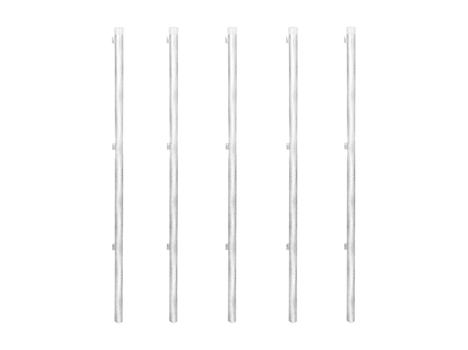 Clôture à mailles losangées et poteaux acier galvanisé 15x1 m