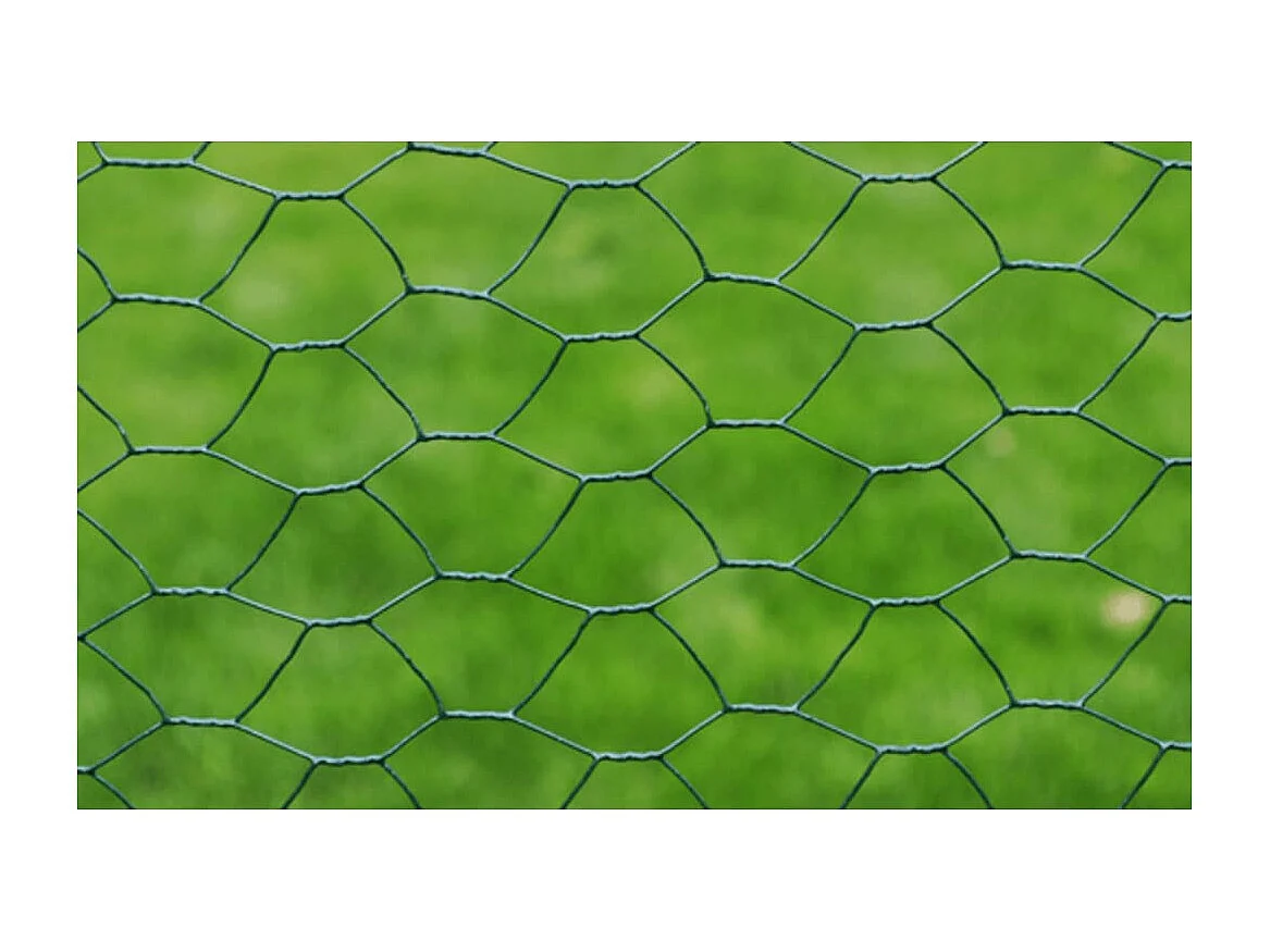 Cerca de Arame Galinheiro com Revestimento em PVC Verde para Proteção de Animais