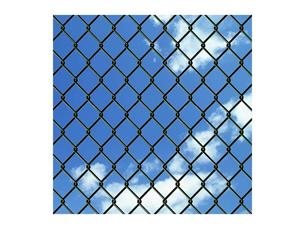 Valla de tela metálica acero verde 08x15 m