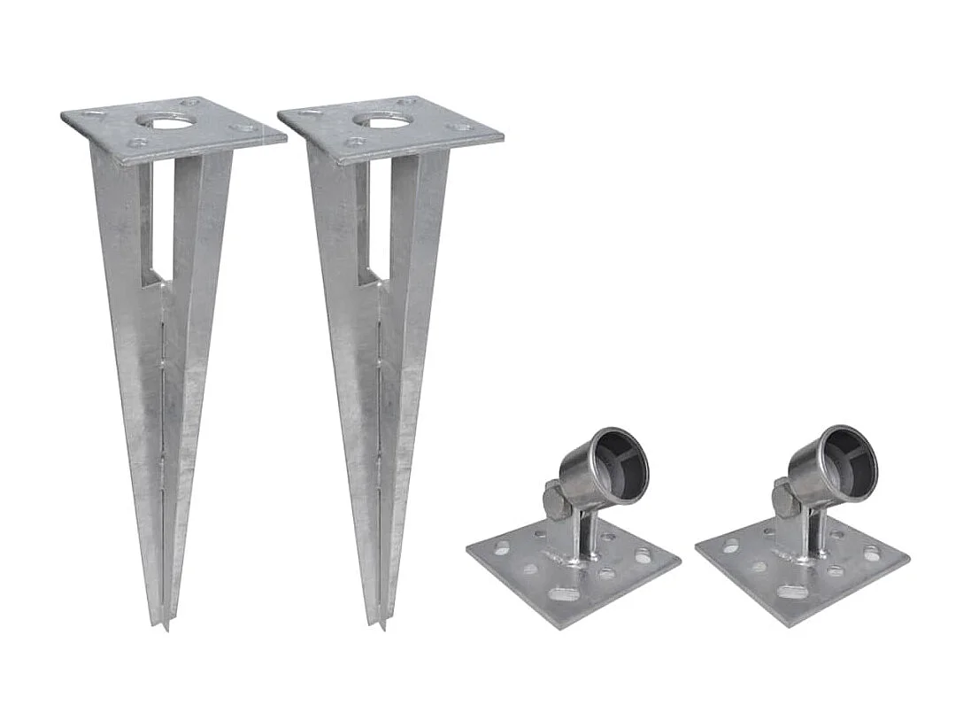 Valla metálica con estacas postes acero galvanizado 15x15 m