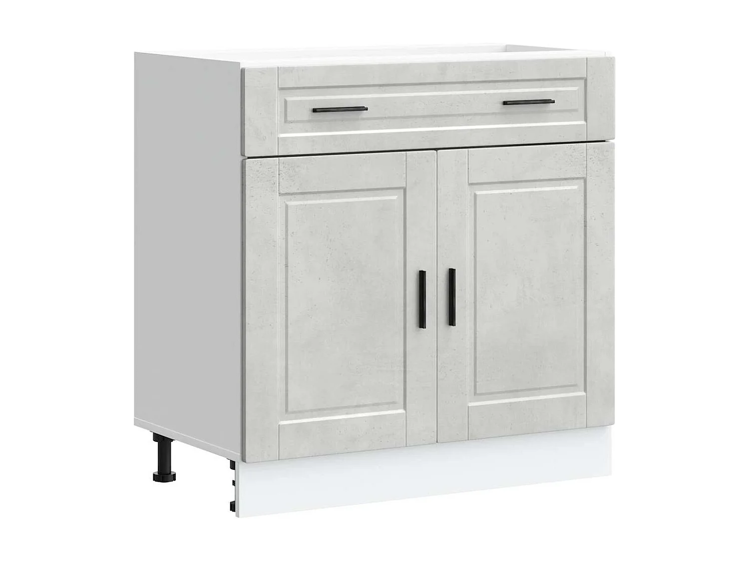 Armoire de cuisine Porto gris béton bois d'ingénierie