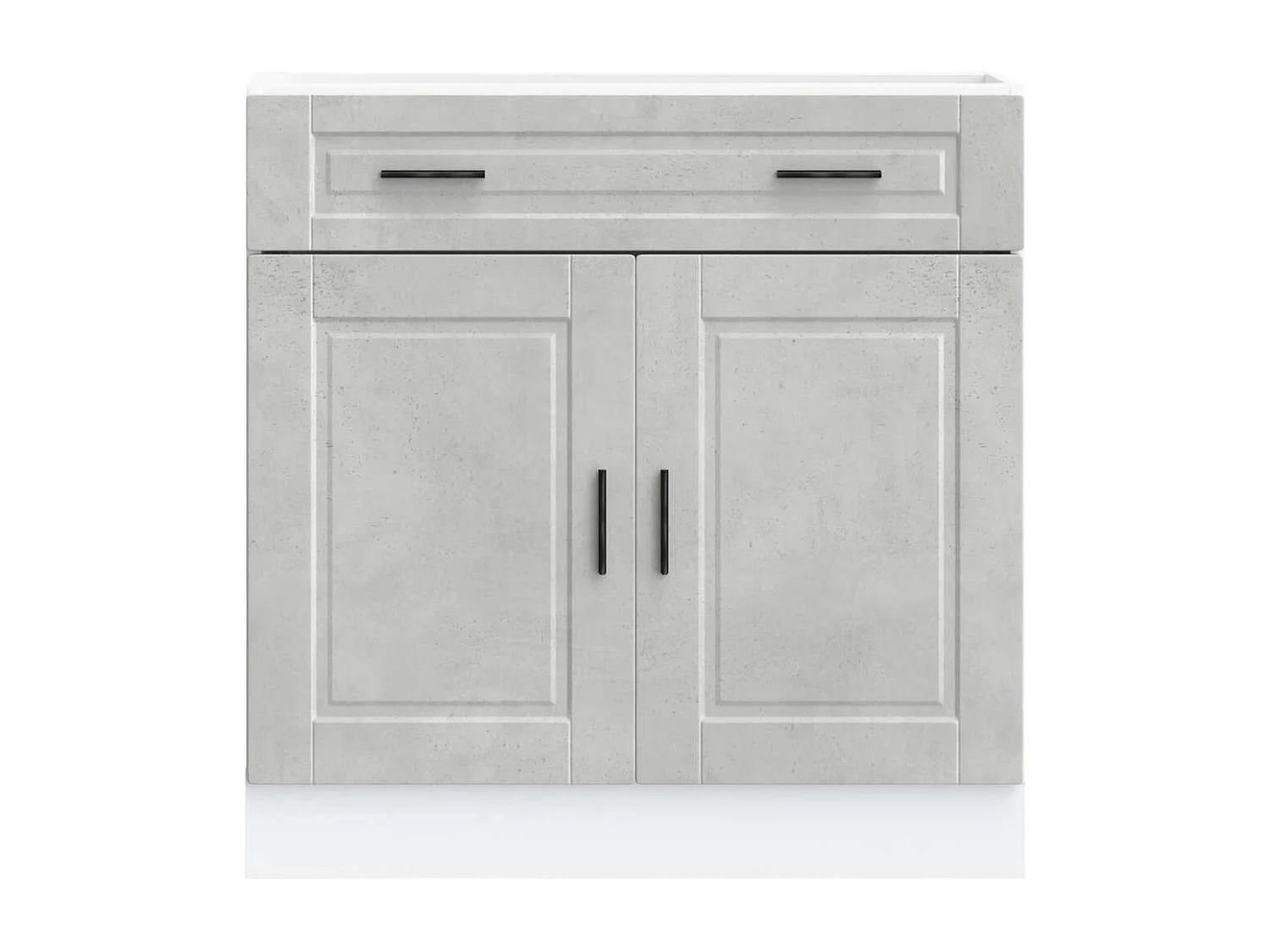 Armoire de cuisine Porto gris béton bois d'ingénierie