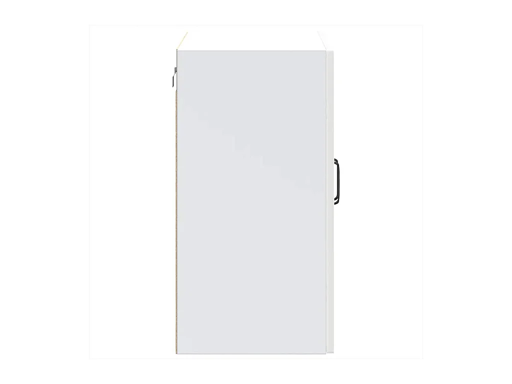 Küchen-Hängeschrank mit Glastür Kalmar Hochglanz-Weiß Holzwerkstoff