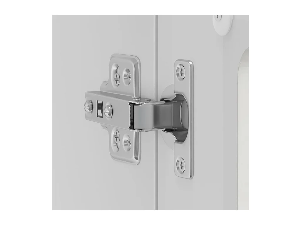 Küchen-Hängeschrank mit Glastür Kalmar Hochglanz-Weiß Holzwerkstoff