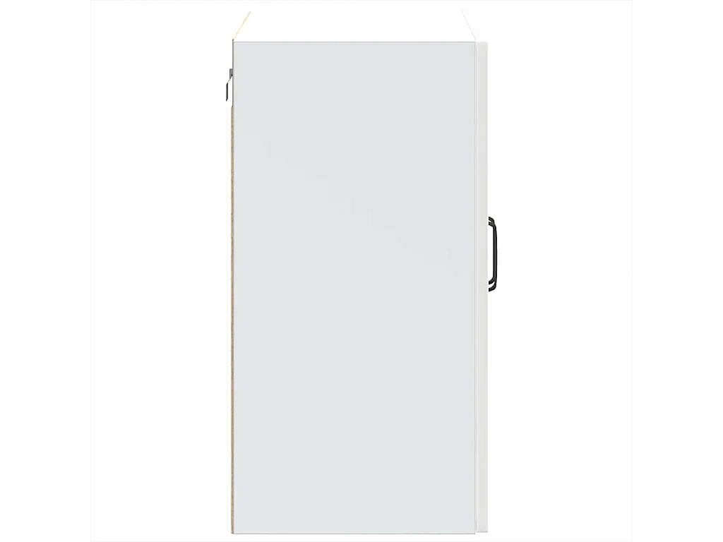 Armoire murale de cuisine avec porte vitrée "Kalmar" Bois d'ingénierie blanc brillant