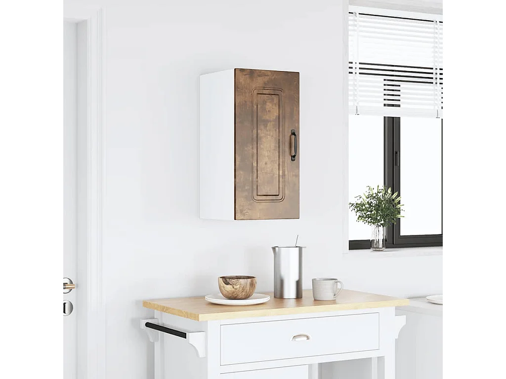 Armoire murale de cuisine Kalmar chêne fumé bois d'ingénierie