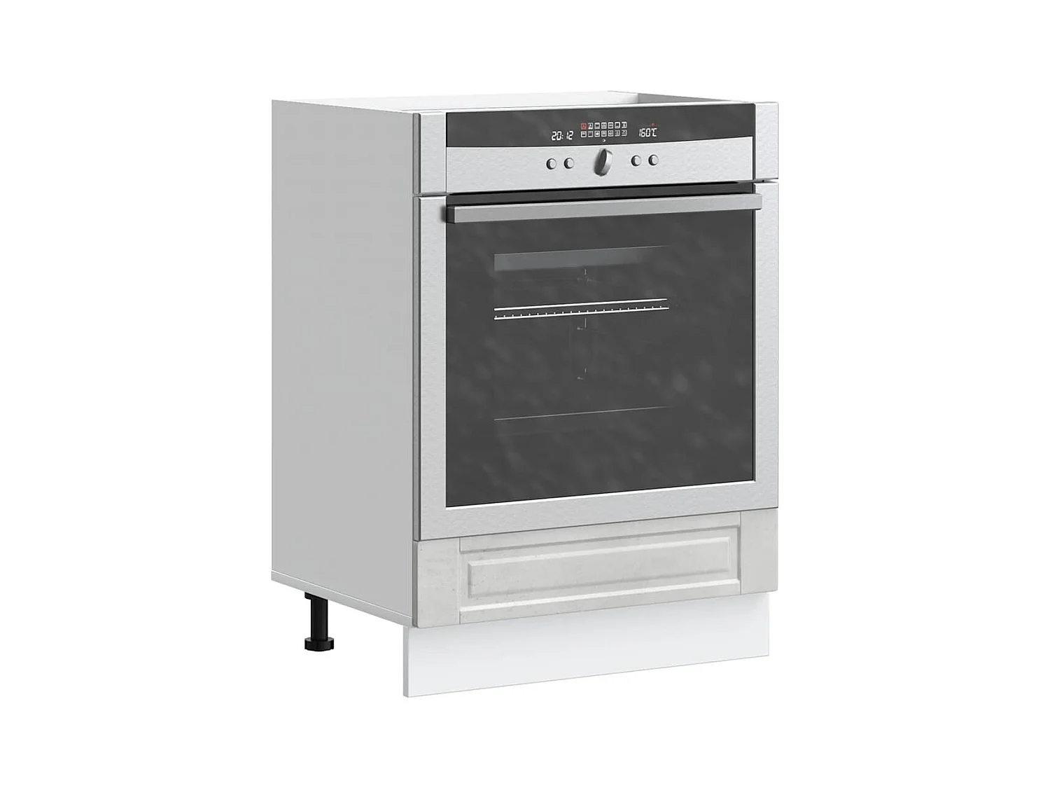 Herdumbauschrank Porto Betongrau Holzwerkstoff