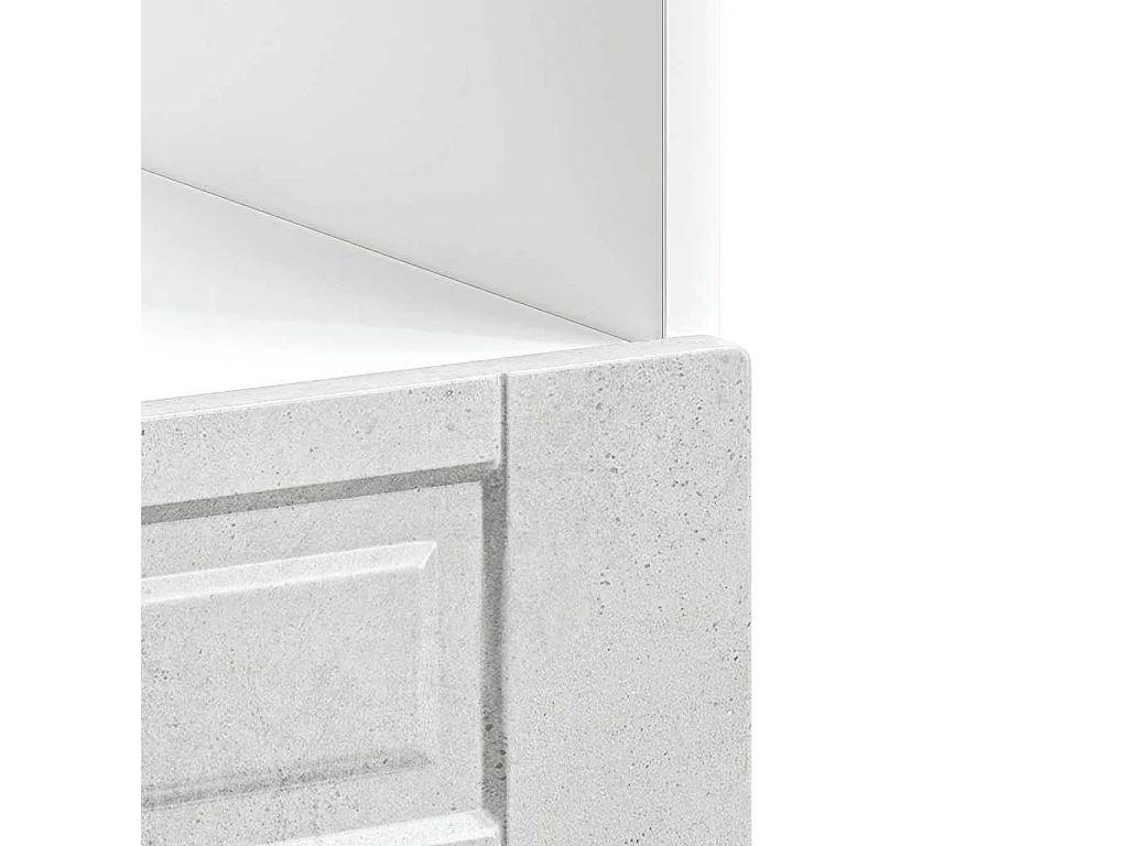 Armoire à four Porto gris béton bois d'ingénierie