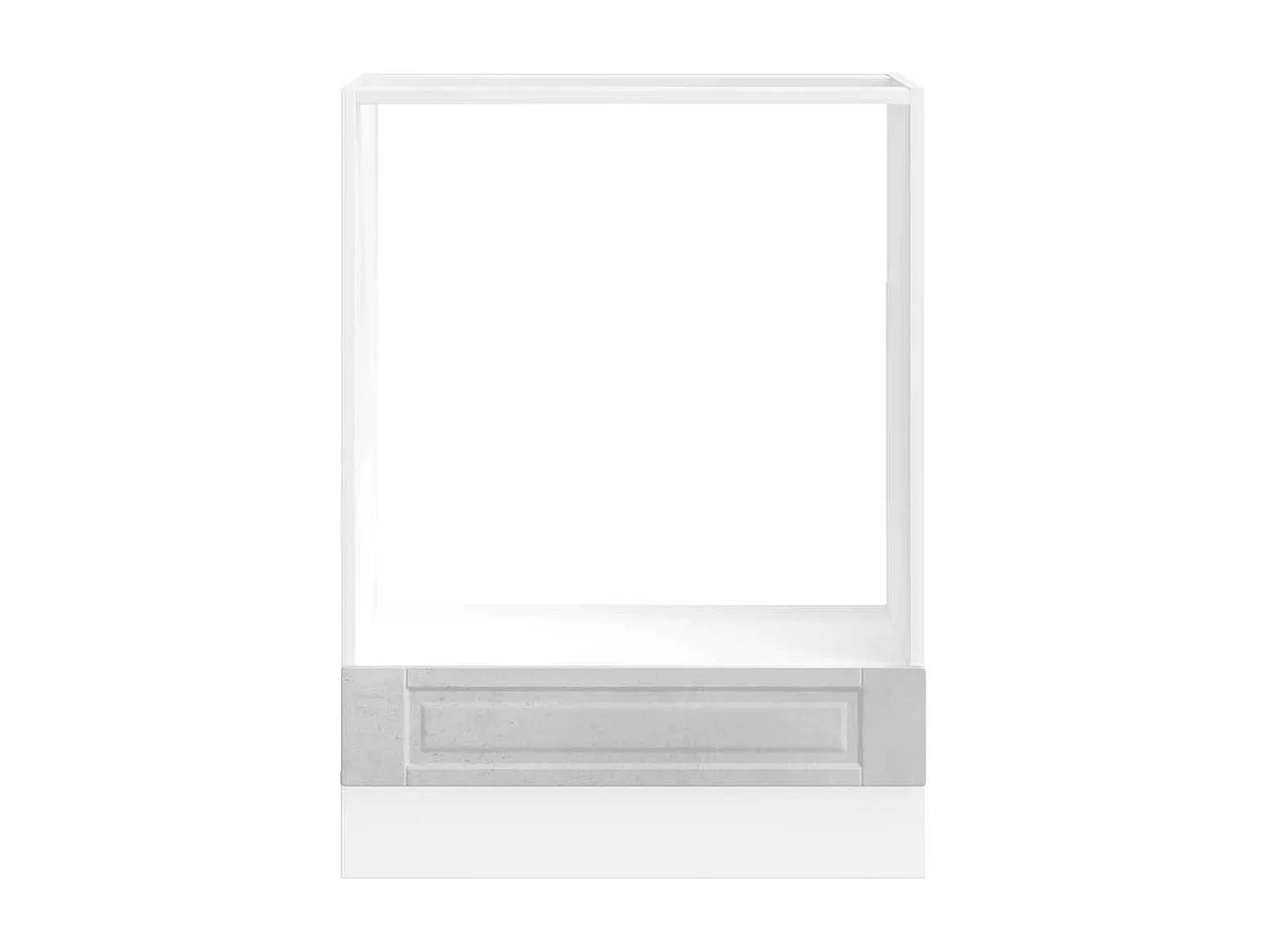 Armoire à four Porto gris béton bois d'ingénierie