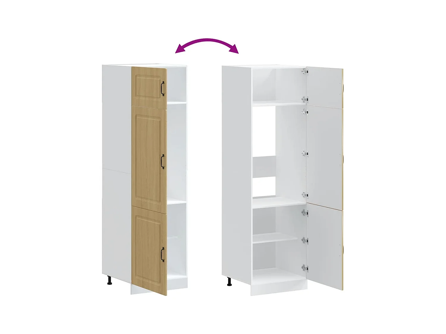 Armoire de cuisine Kalmar chêne sonoma bois d'ingénierie