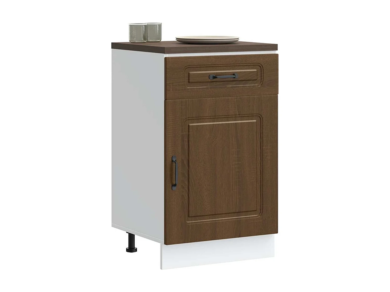 Onderkast Kalmar bewerkt hout bruin eikenkleur