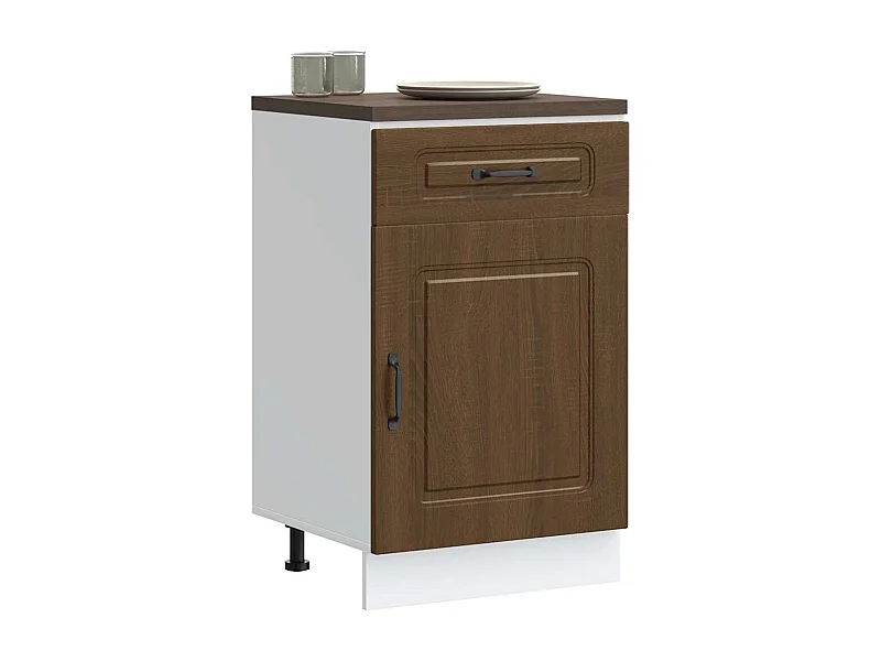 Armoire de cuisine Kalmar chêne marron bois d'ingénierie