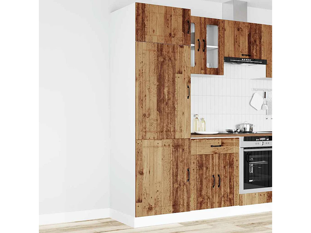Armário de cozinha Lucca derivados de madeira madeira velha