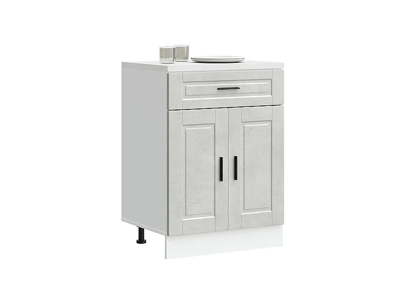 Küchenunterschrank Porto Betongrau Holzwerkstoff