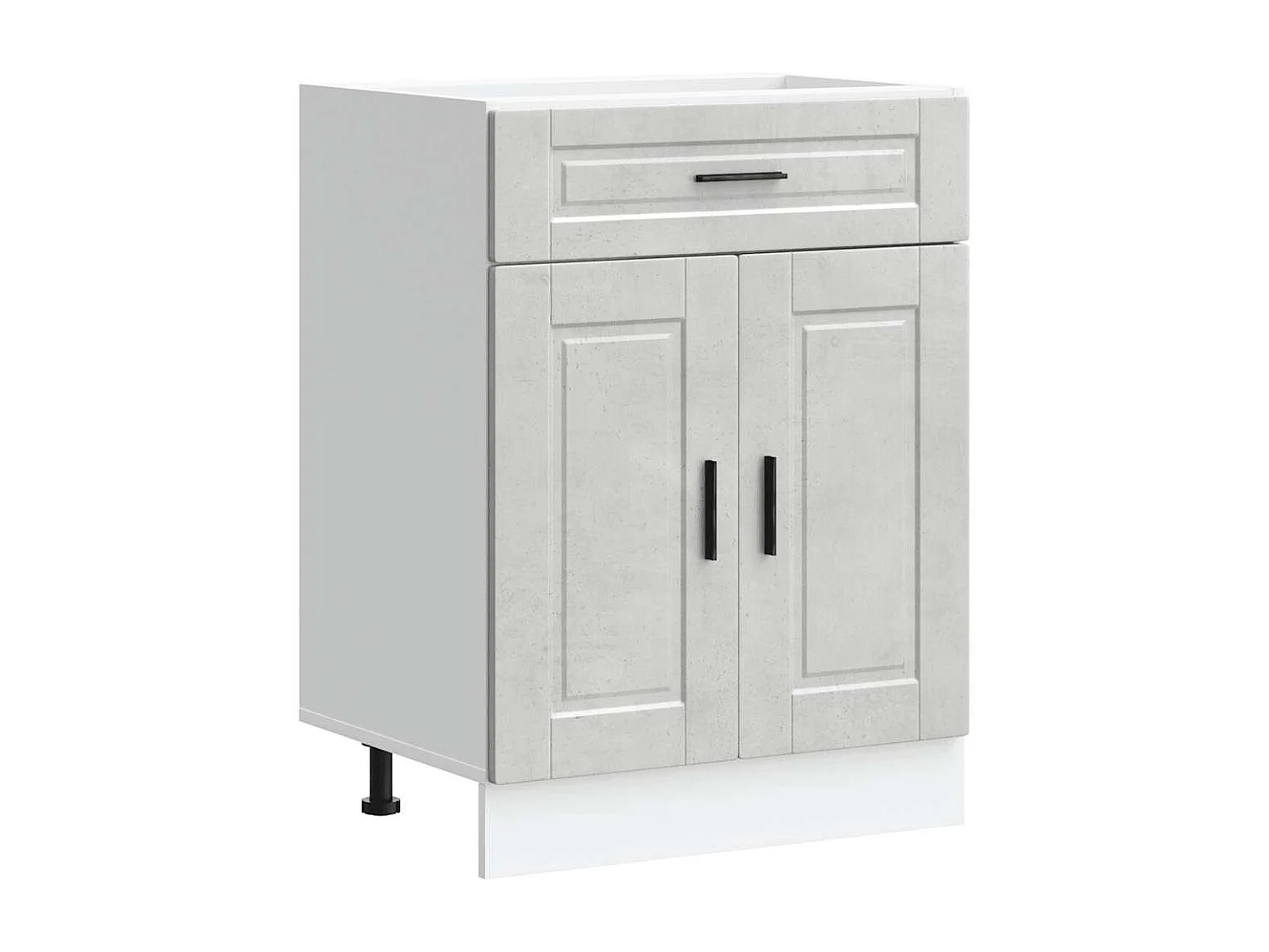 Armoire de cuisine Porto gris béton bois d'ingénierie