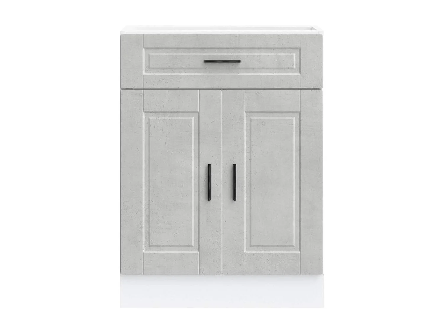 Armoire de cuisine Porto gris béton bois d'ingénierie