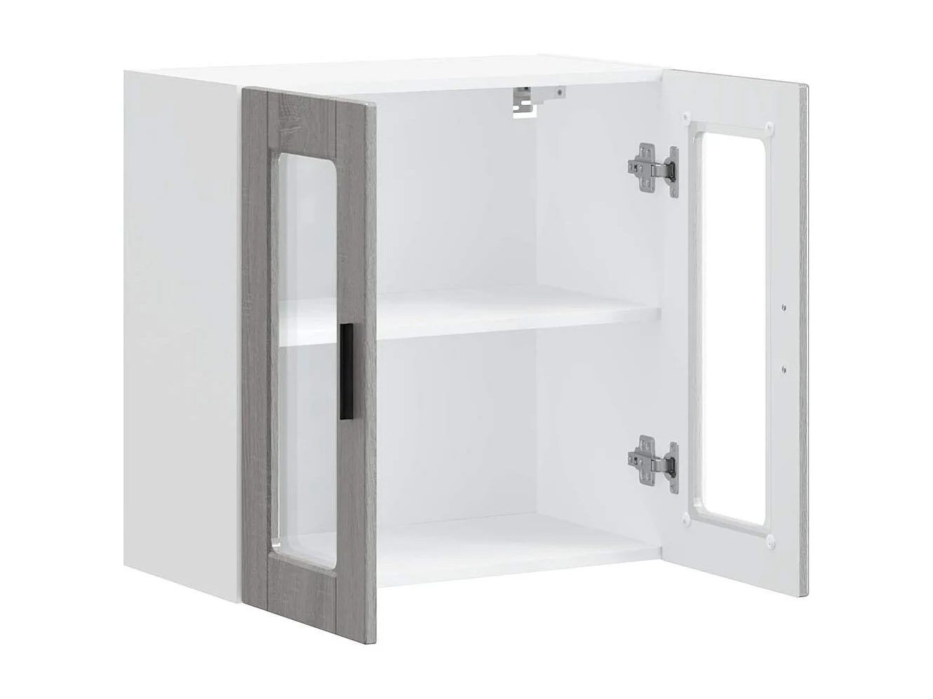 Armoire murale de cuisine avec porte en verre Porto sonoma gris