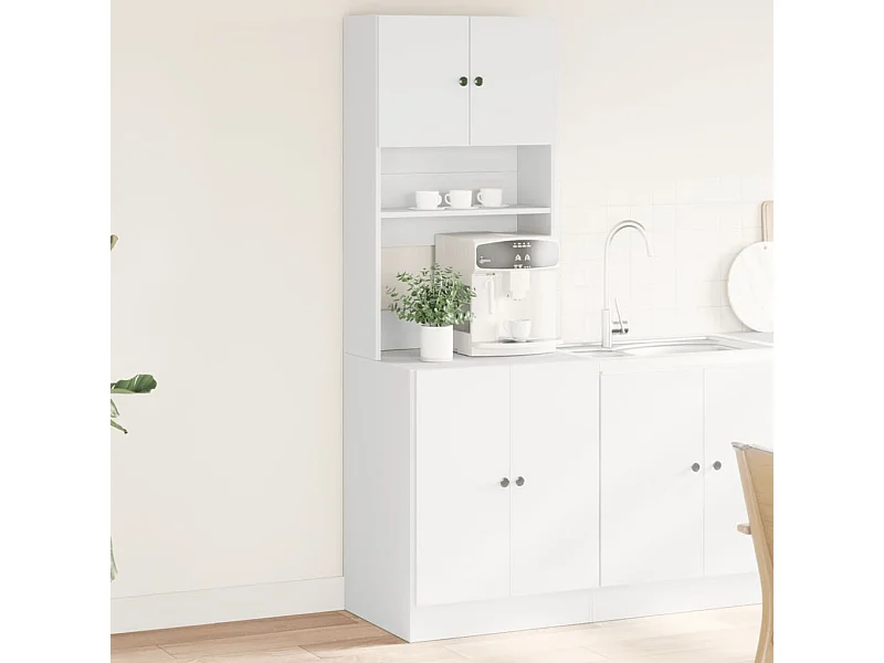 Küchenschrank Weiß 60x50x180 cm Holzwerkstoff