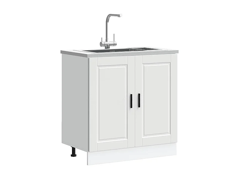 Spülenunterschrank Porto Weiß 80x46x81,5 cm Holzwerkstoff