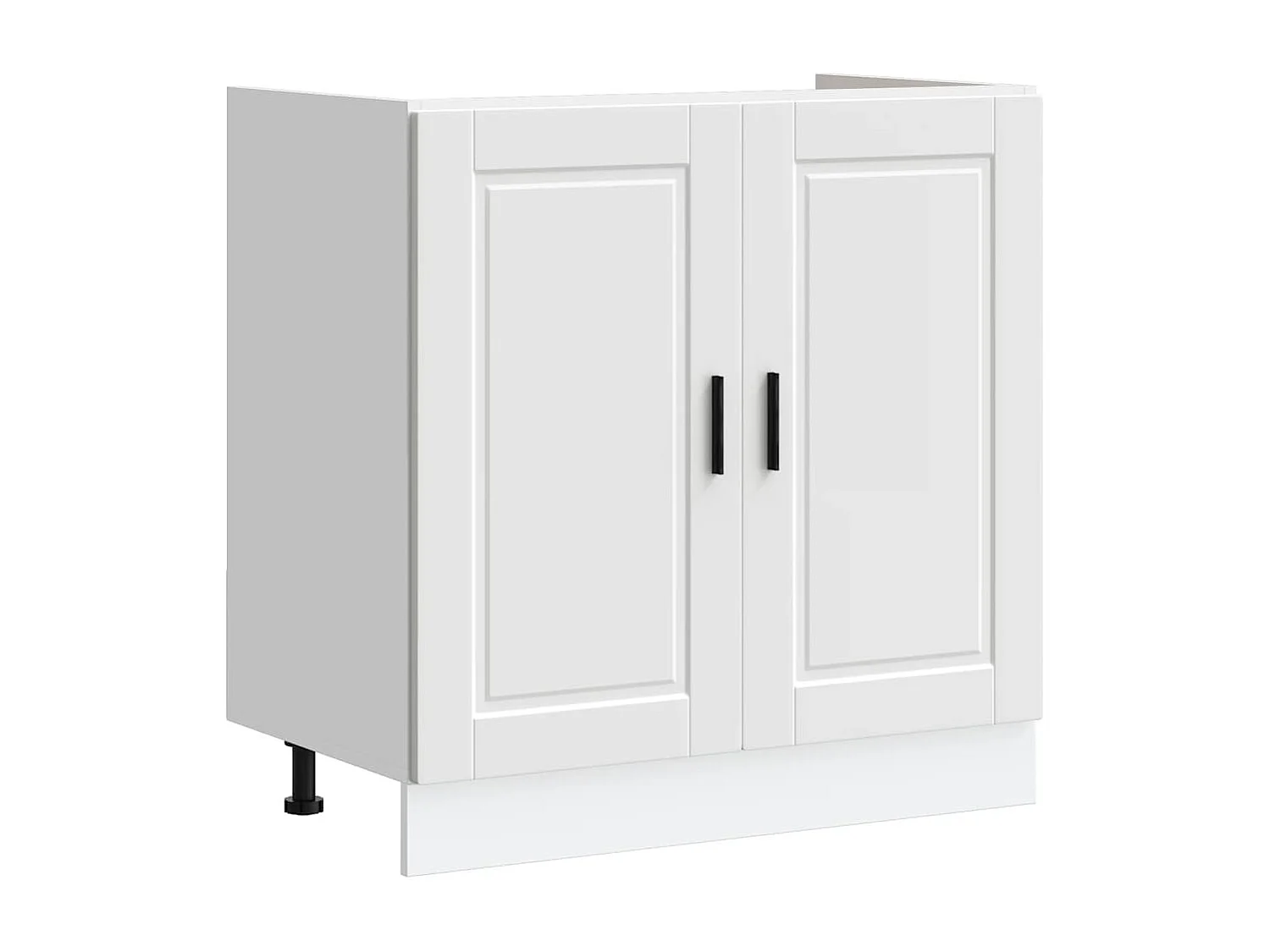 Meuble bas pour évier Porto blanc 80x46x81,5 cm bois ingénierie