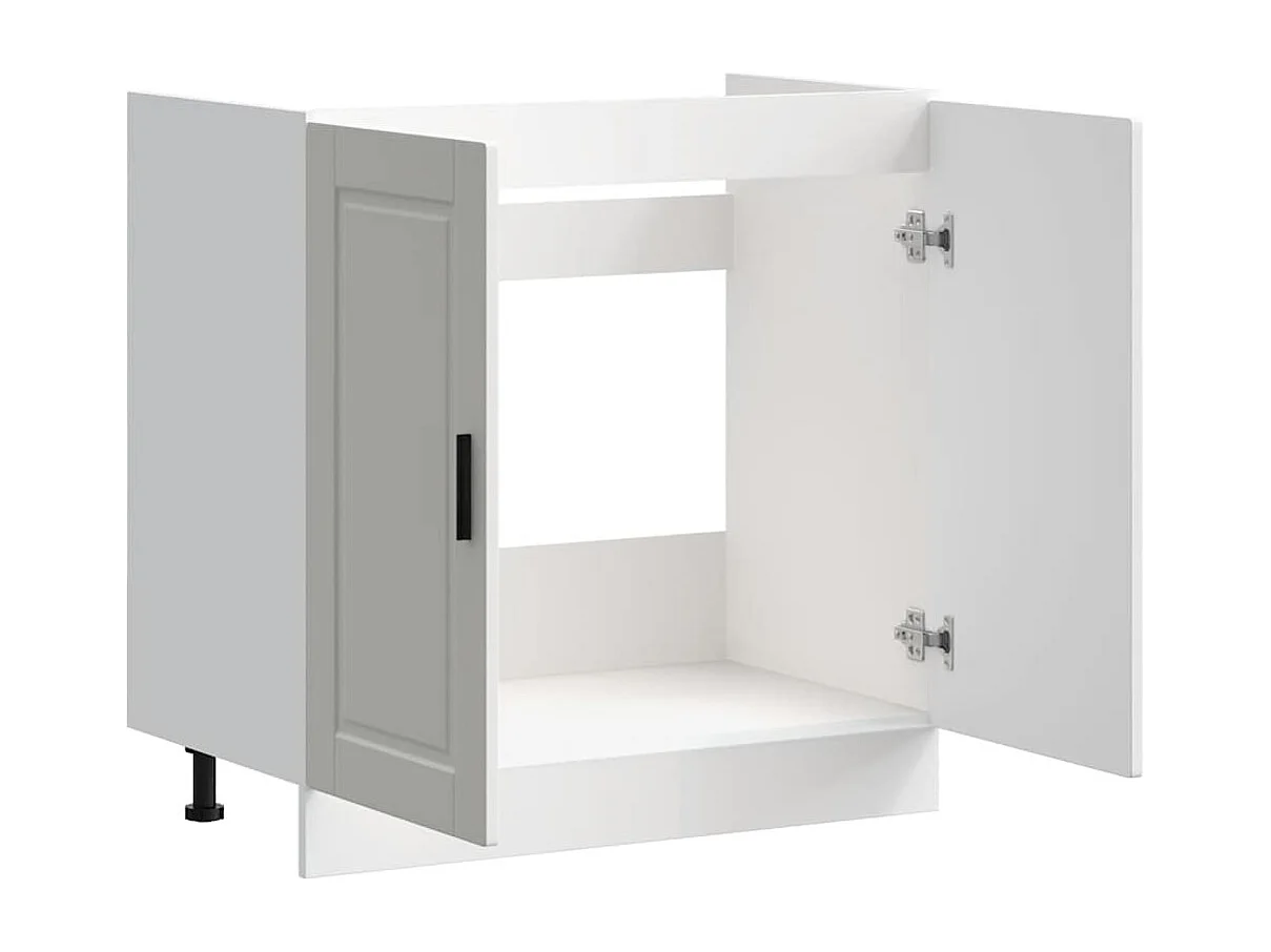 Meuble bas pour évier Porto blanc 80x46x81,5 cm bois ingénierie