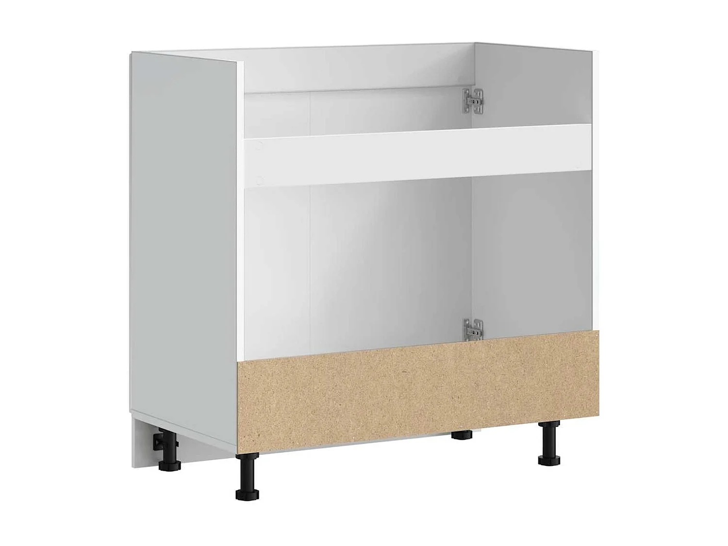 Meuble bas pour évier Porto blanc 80x46x81,5 cm bois ingénierie