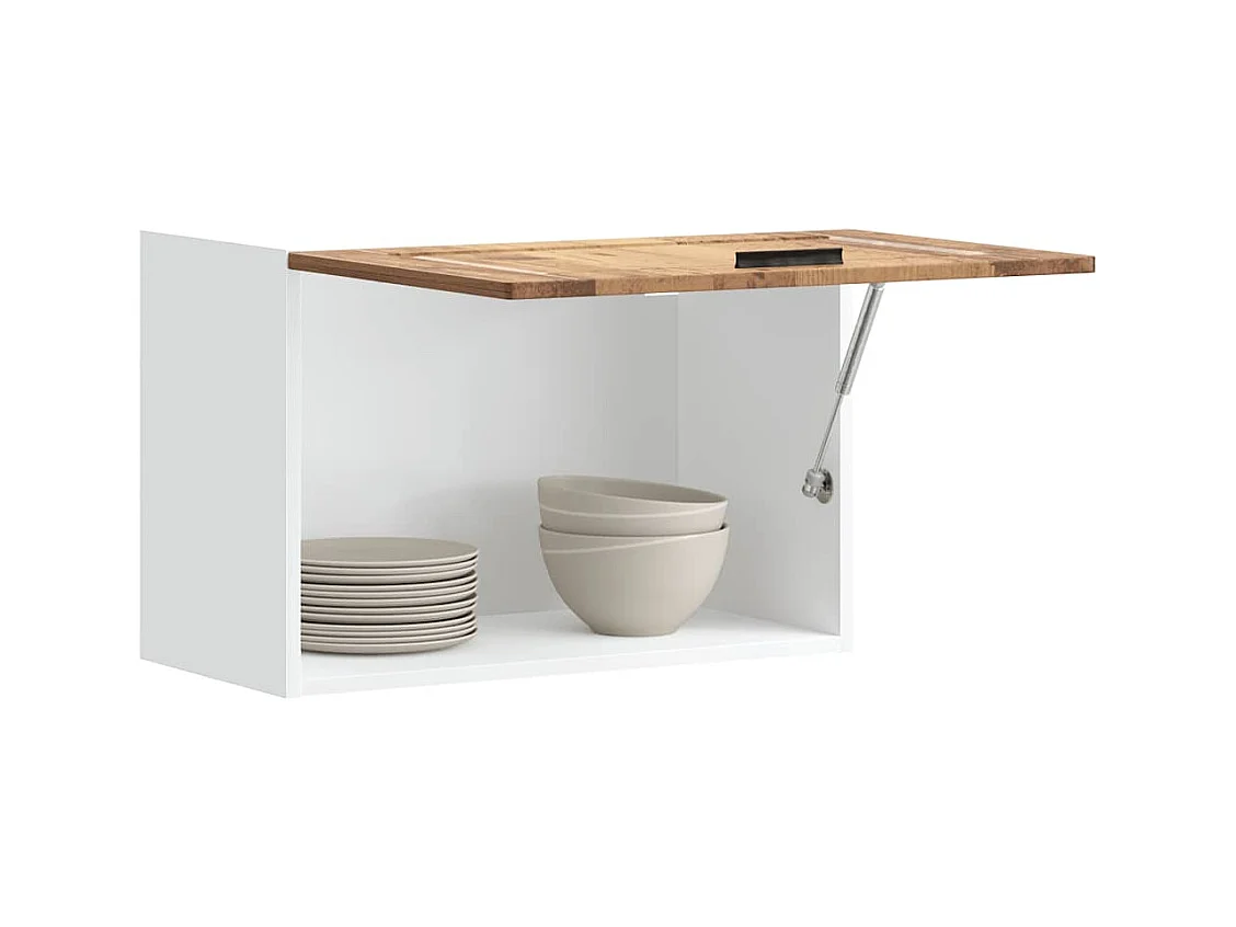 Keukenwandkast Porto bewerkt hout oud houtkleurig