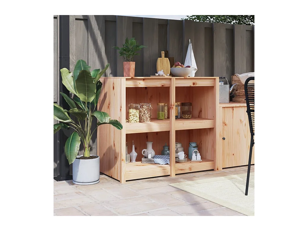 Outdoor-Küchenschrank 106x55x92 cm Massivholz Kiefer