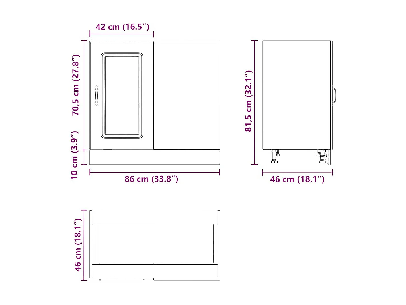 Armoire de cuisine Kalmar blanc bois d'ingénierie