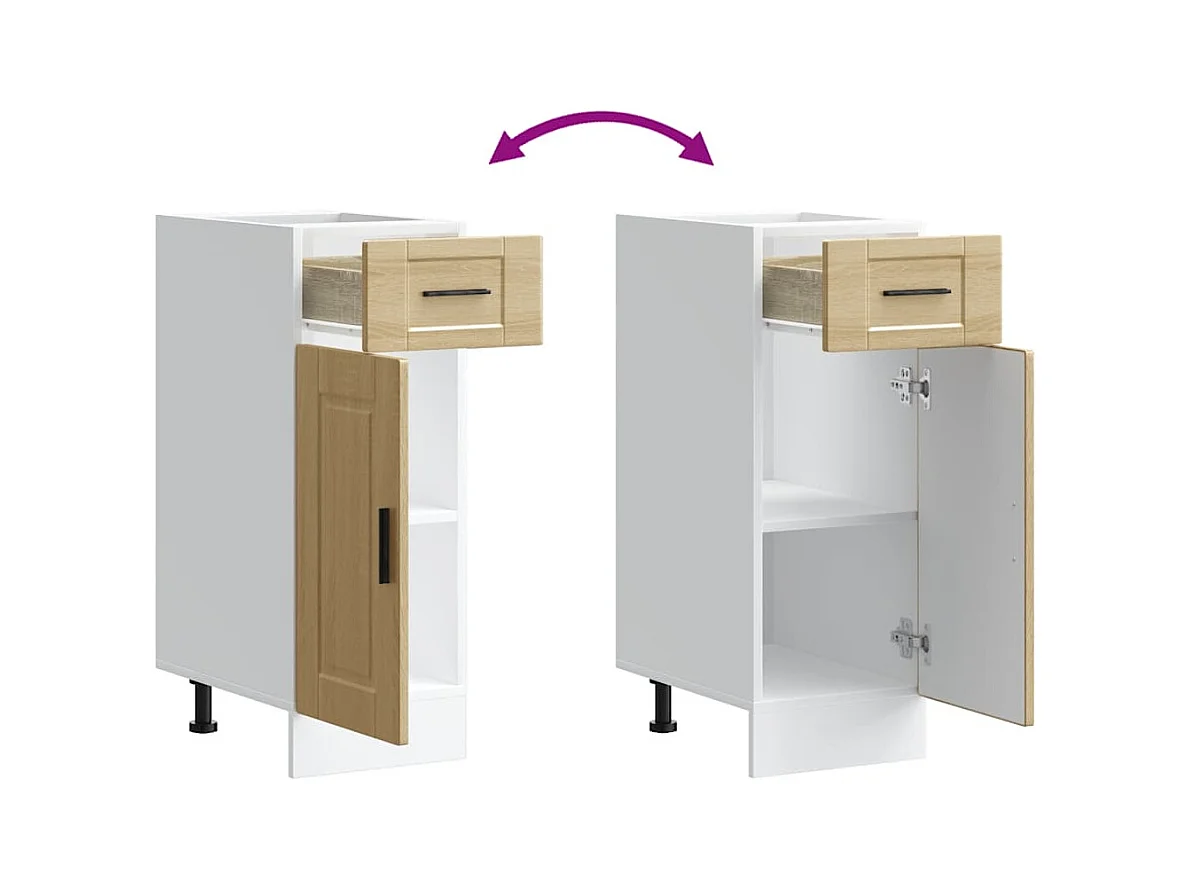 Armoire de cuisine Porto chêne sonoma bois d'ingénierie