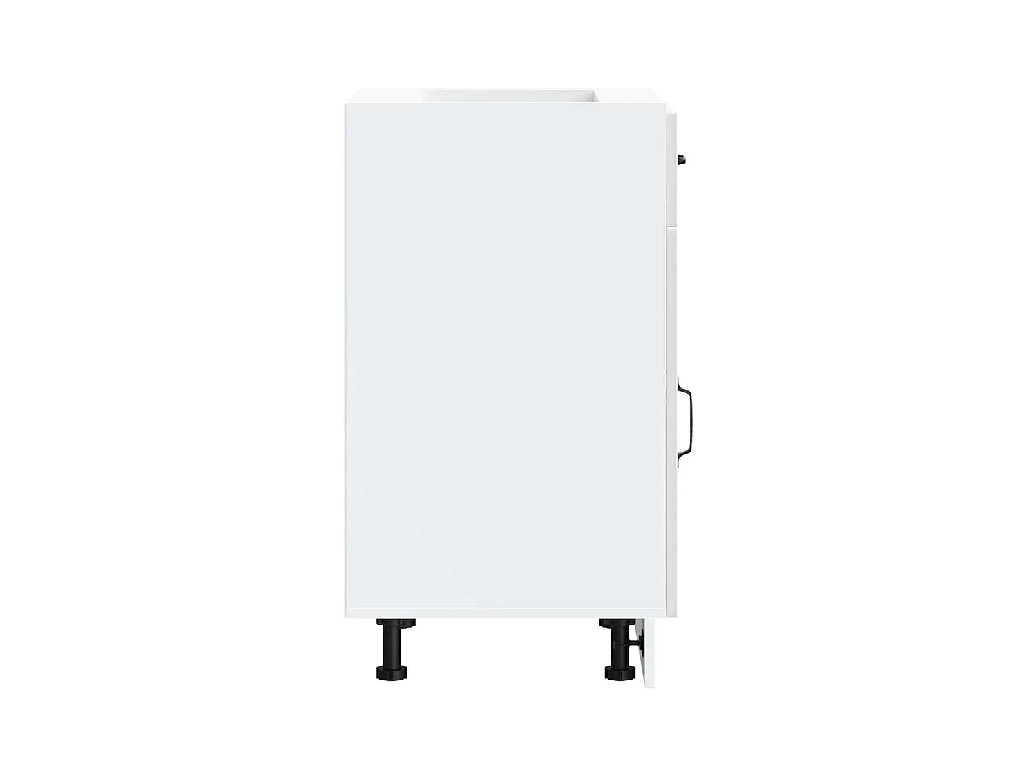 Armoire de cuisine Kalmar blanc brillant bois ingénierie