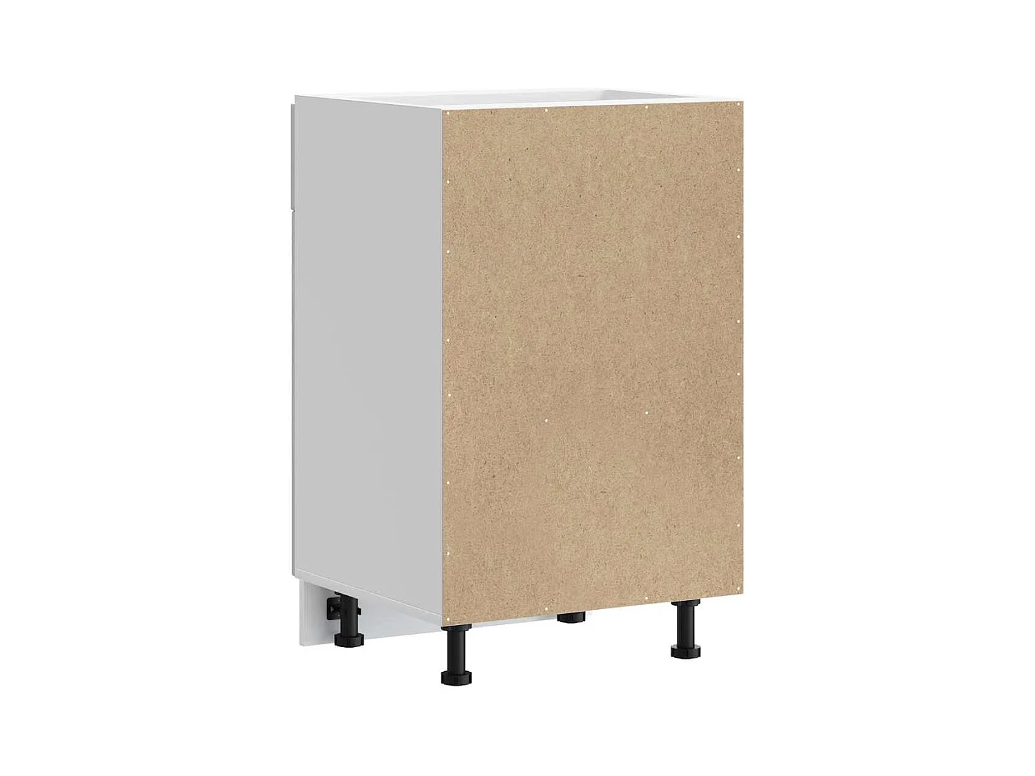 Armoire de cuisine Kalmar blanc brillant bois ingénierie