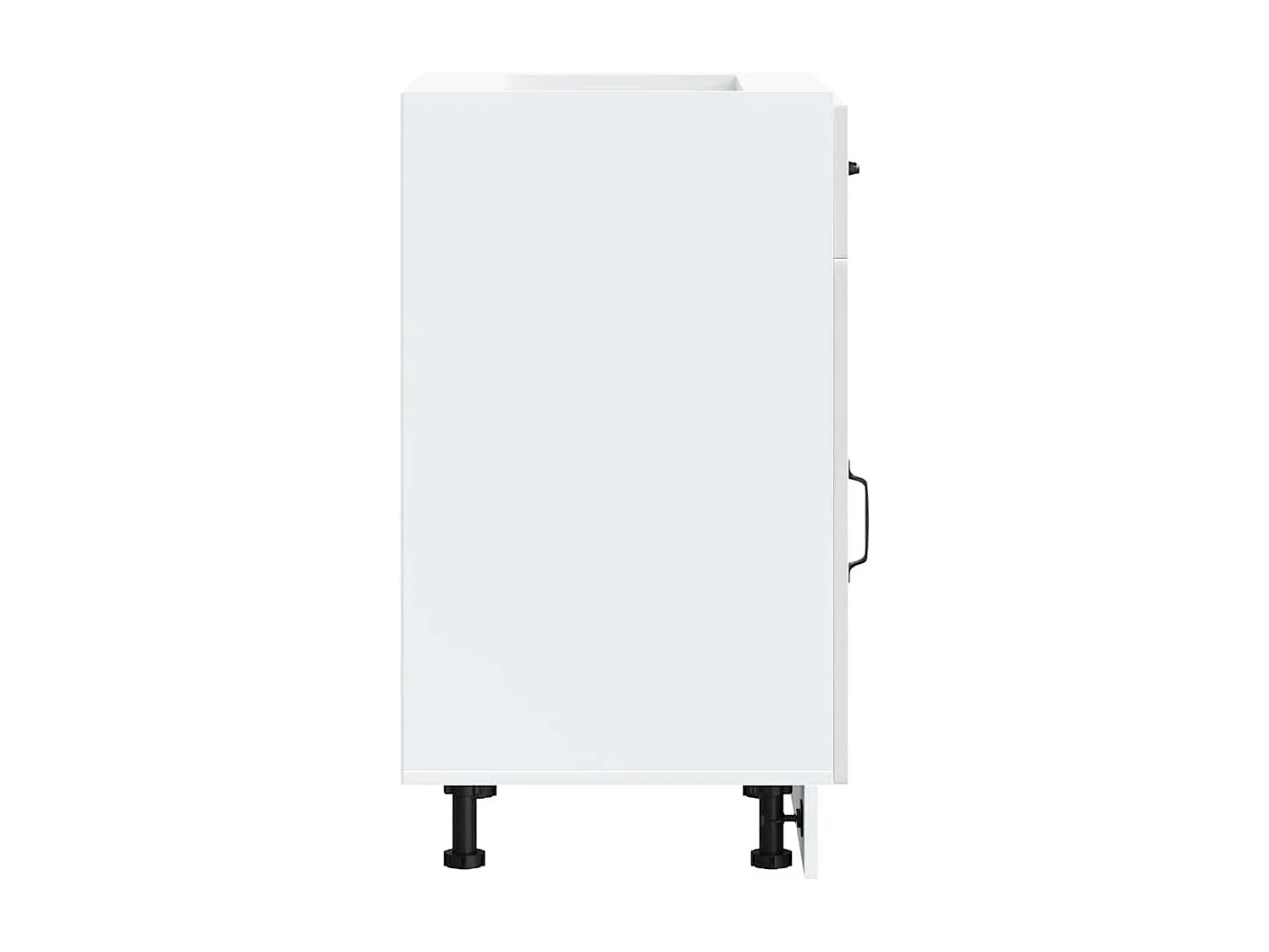 Armoire de cuisine Kalmar blanc brillant bois ingénierie