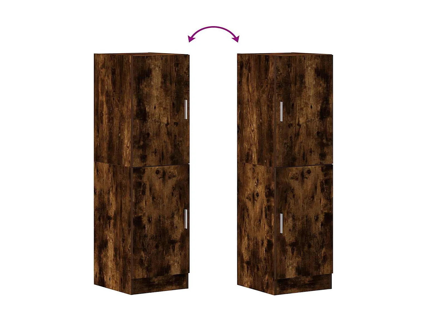 Armoire de cuisine chêne fumé 38x41,5x131,5 cm bois ingénierie