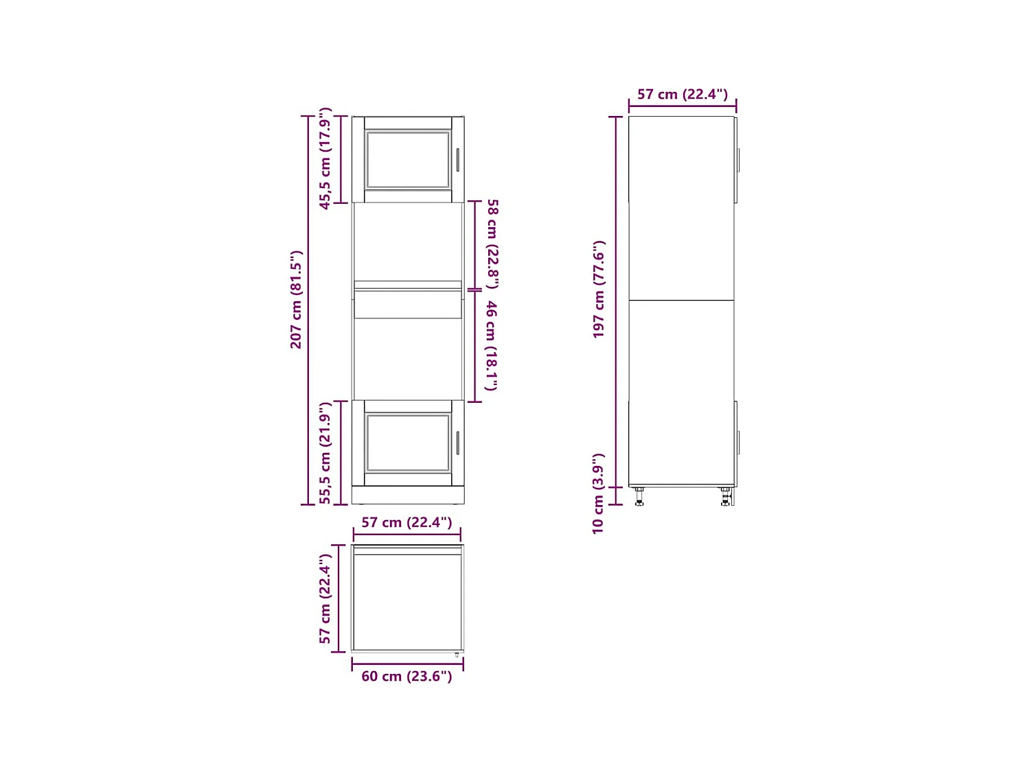 Armoires de four 2 pcs Porto chêne sonoma bois d'ingénierie