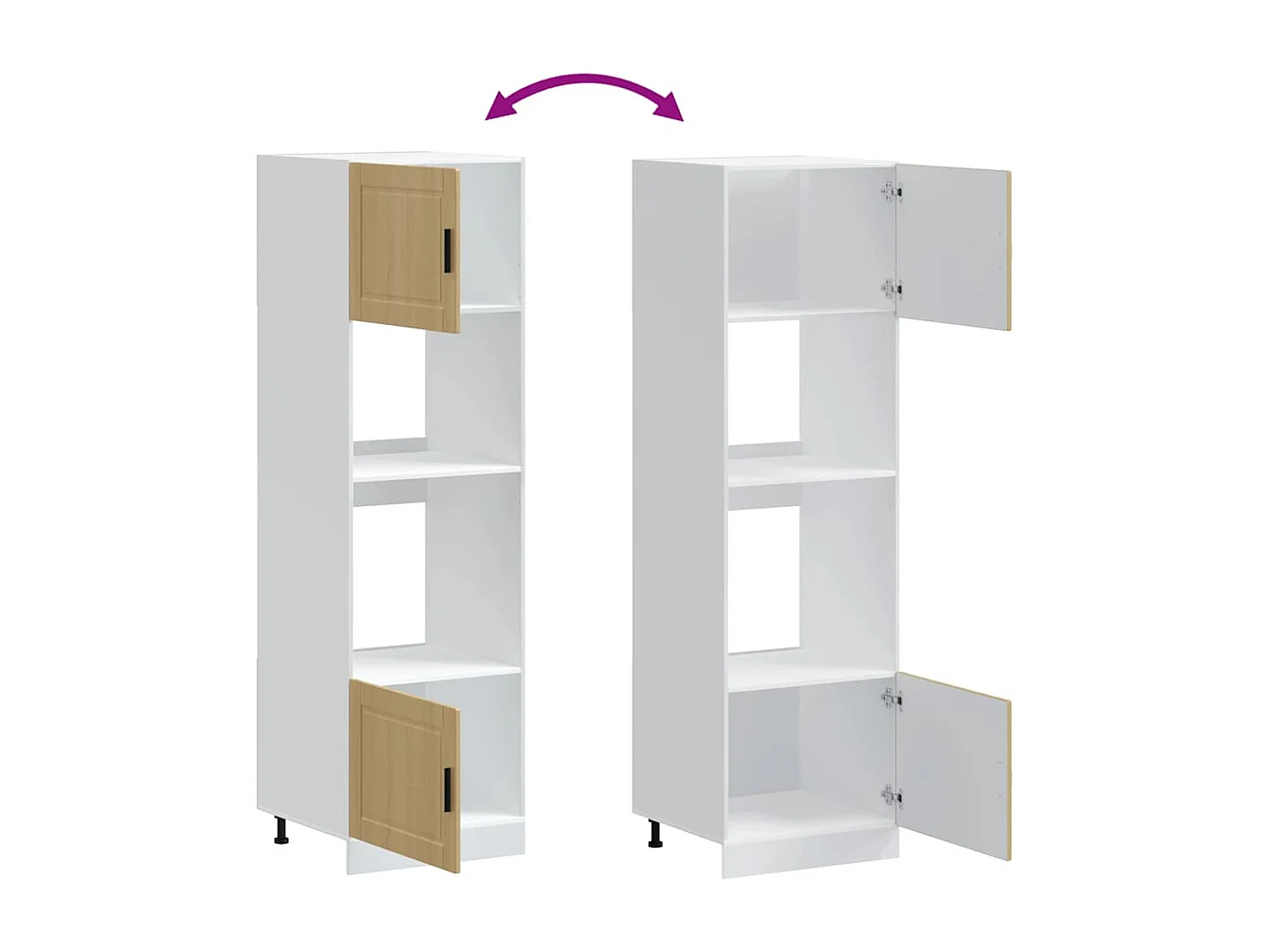Armarios para horno 2 uds Porto roble sonoma madera ingeniería