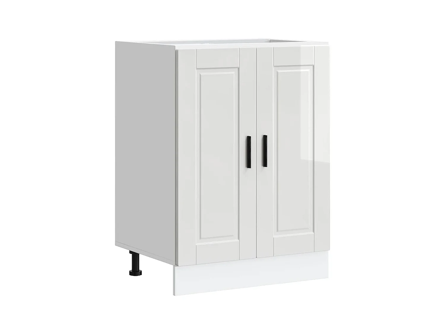 Armoire de cuisine Porto blanc brillant bois ingénierie