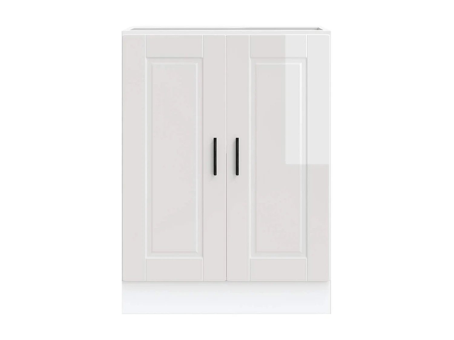 Armoire de cuisine Porto blanc brillant bois ingénierie