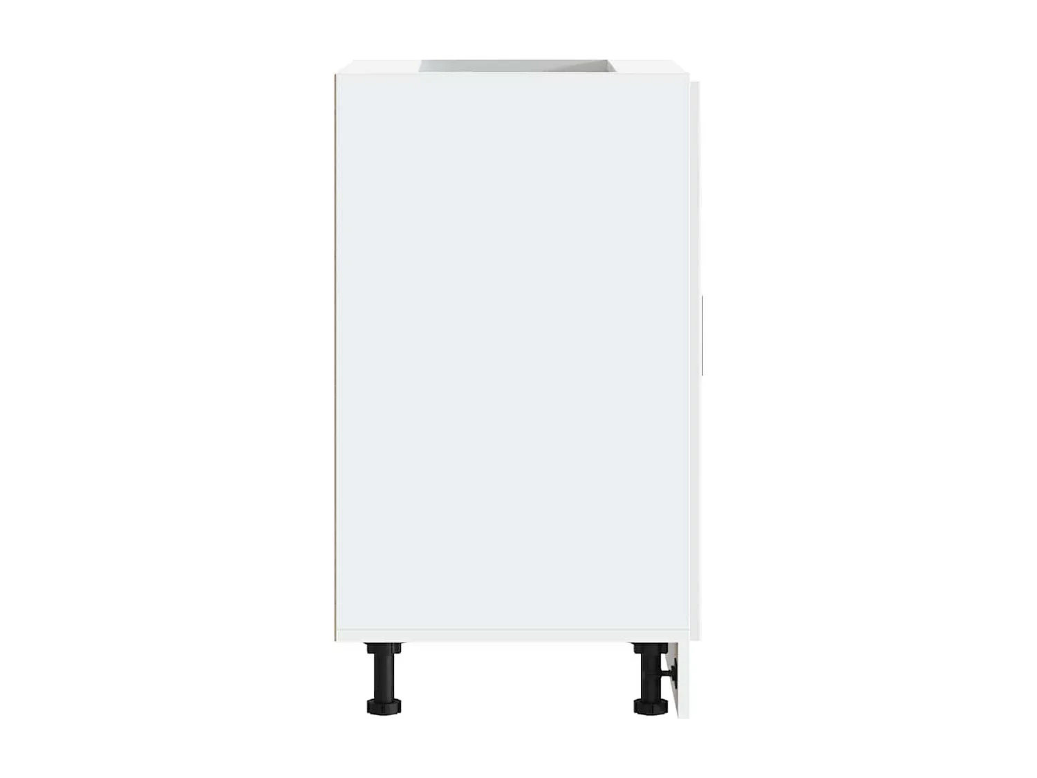 Armoire de cuisine Porto blanc brillant bois ingénierie