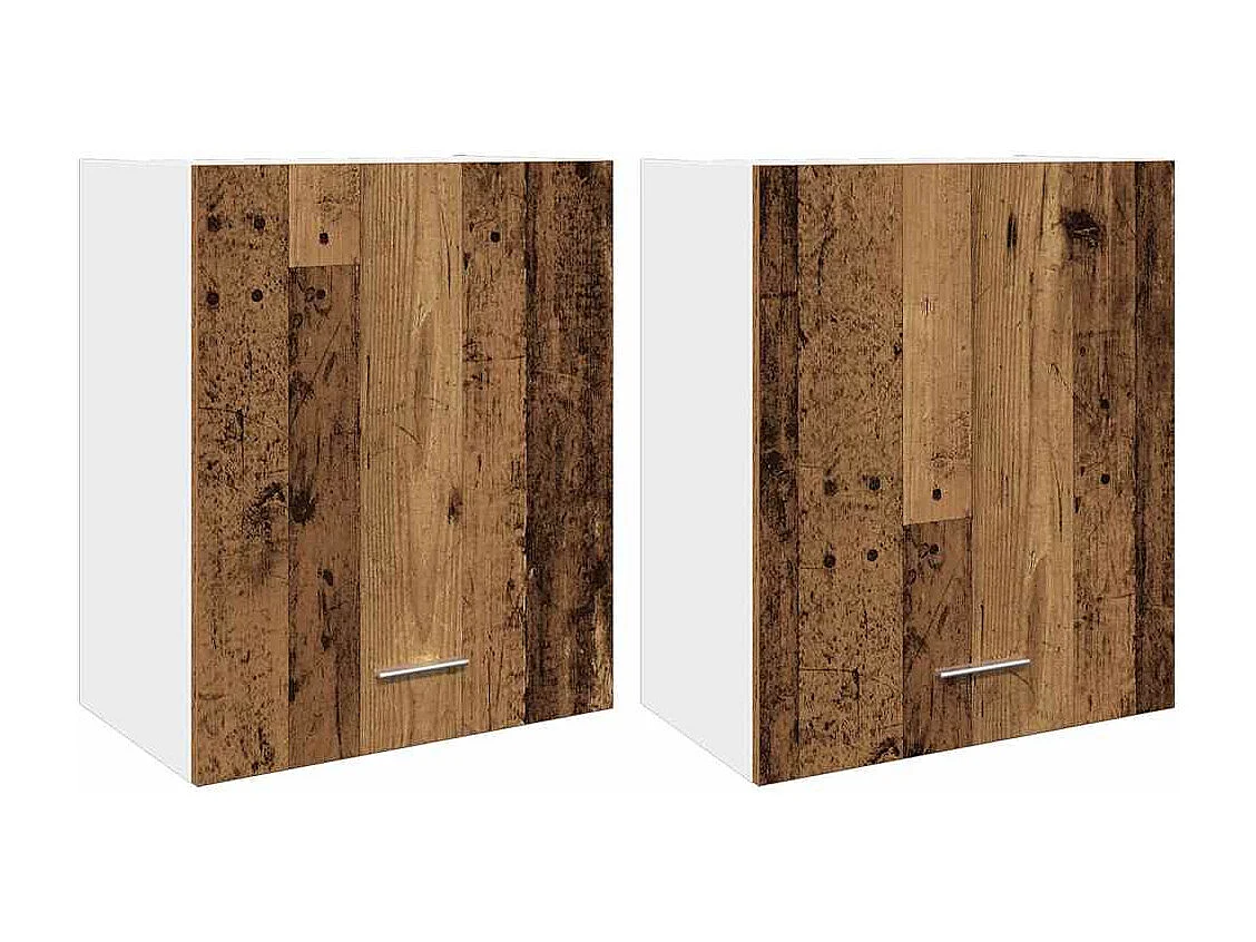 Mobili Pensili “Lyon” 2 pz Legno Antico 50x31x60 cm