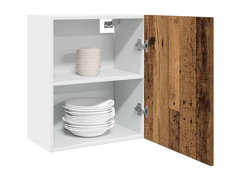 Hangkasten 2 st Lyon 50x31x60 cm bewerkt hout oud houtkleurig