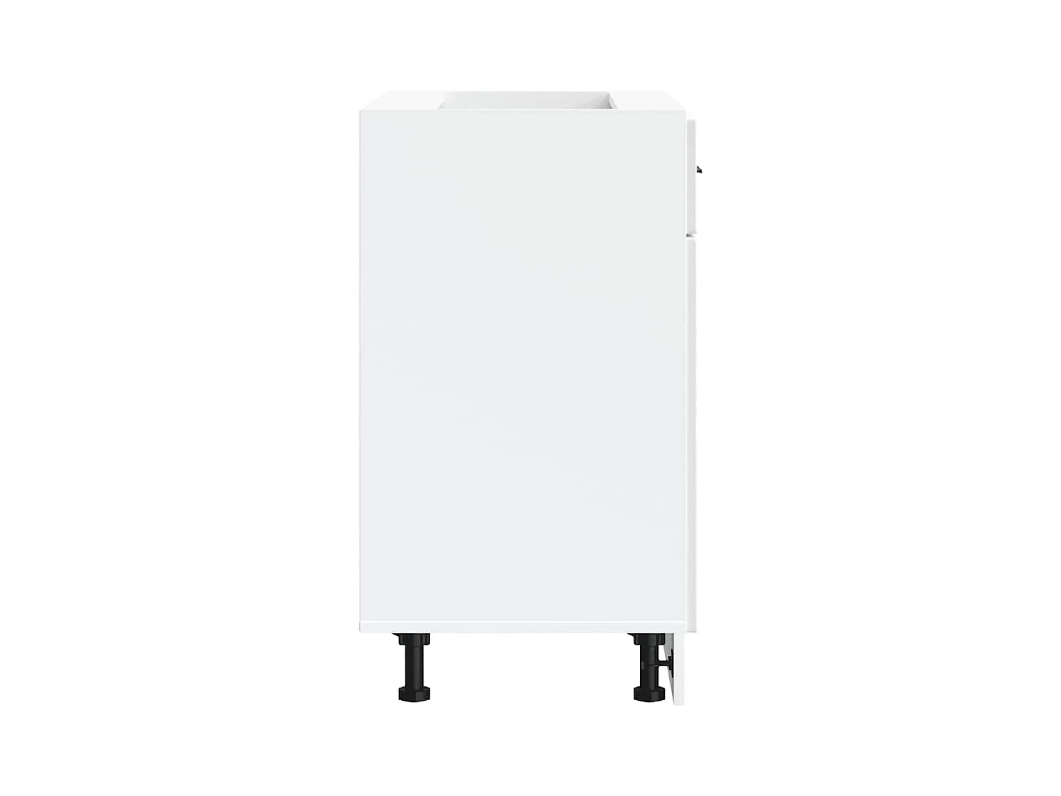 Armoire de cuisine Porto blanc brillant bois ingénierie